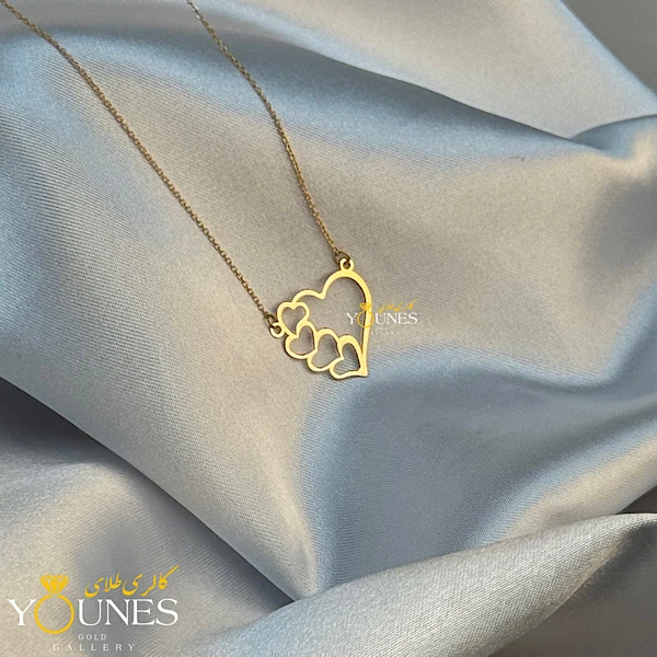 گردنبند متصل قلبی مینیمال طلا